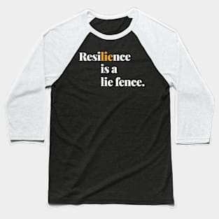 Clever Resilience: A Minimalistic Typography Design Baseball T-Shirt